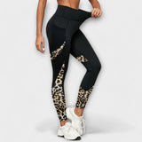 Graciella - Magasított derekú mintás leggings leopárd mintával