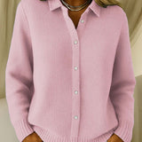 Réka | Klasszikus kötött gombos kardigán