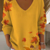 AURELIE | V-nyakú pulóver