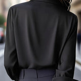 Amiliana - Elegáns Hosszú Ujú Gombos Ing