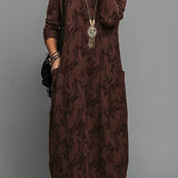 Ilka | Laza, kerek nyakú téli ruha