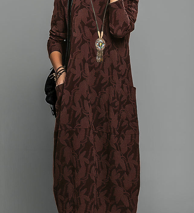 Ilka | Laza, kerek nyakú téli ruha