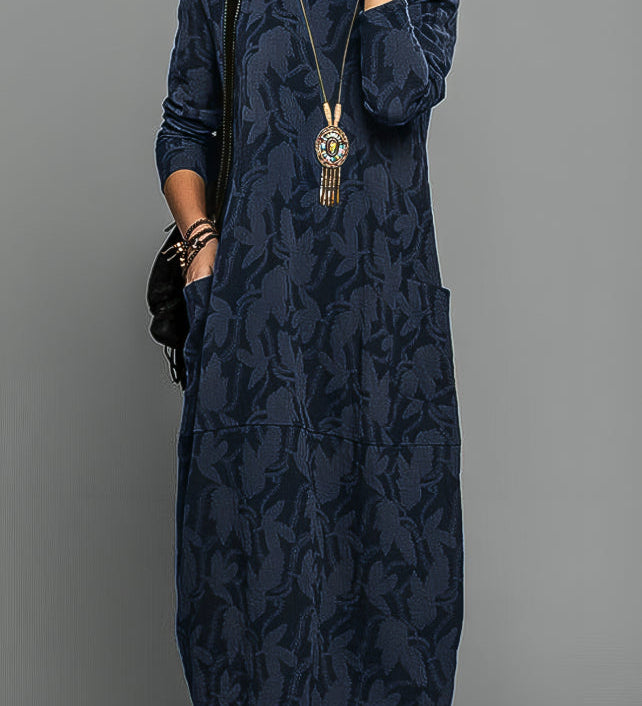 Ilka | Laza, kerek nyakú téli ruha