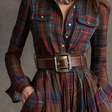 Zoé - Maxi kockás ingruha