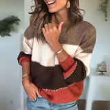 Callista | Modern Színblokkolt Pulóver