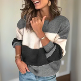 Callista | Modern Színblokkolt Pulóver