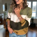 Callista | Modern Színblokkolt Pulóver