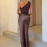 Sophia | Egyszárú Selyem Maxi Ruha