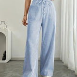 Alina - Elegáns Csíkos Nadrág Zsebekkel