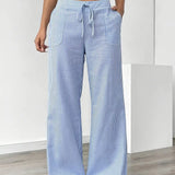 Alina - Elegáns Csíkos Nadrág Zsebekkel