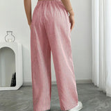 Alina - Elegáns Csíkos Nadrág Zsebekkel