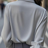 Amiliana - Elegáns Hosszú Ujú Gombos Ing