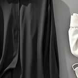 Amiliana - Elegáns Hosszú Ujú Gombos Ing