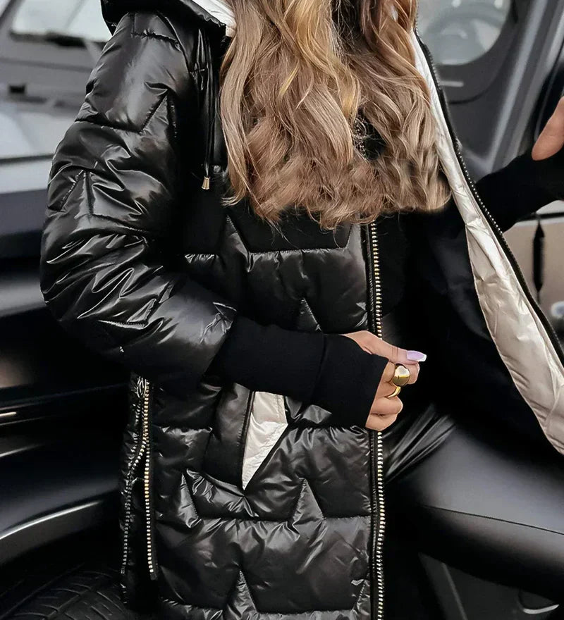 Kalina - Elegáns Téli Kabát Kapucnival