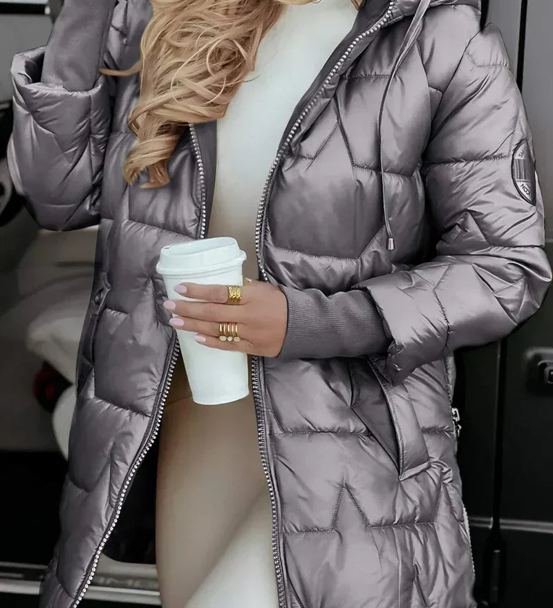 Kalina - Elegáns Téli Kabát Kapucnival