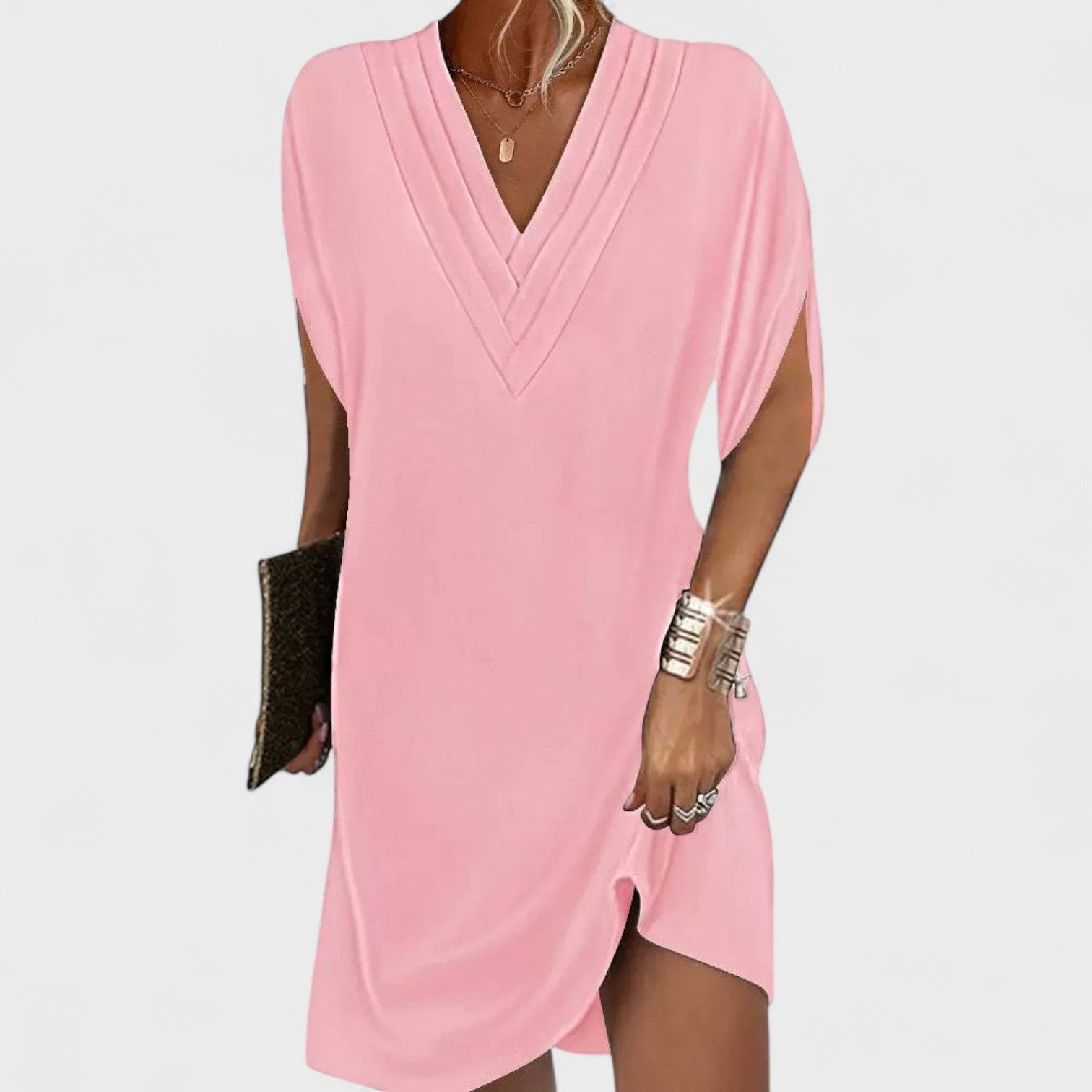 Bernadett - Elegáns ruha nyitott ujjal