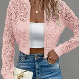 Andrina - Elegáns Csipkés, Cipzáras, Rövid Kabát