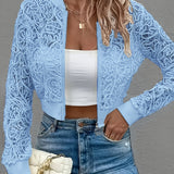 Andrina - Elegáns Csipkés, Cipzáras, Rövid Kabát