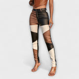 Riana - Színblokkes sztreccsnadrág